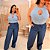 Blusa Modal Monique Azul Plus Size - Imagem 2