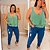 Blusa Regata Babado Lana Verde Plus Size - Imagem 2