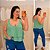Blusa Regata Babado Lana Verde Plus Size - Imagem 1