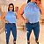 Blusa Gola Luisa Azul Plus Size - Imagem 2