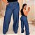 Calça Jeans Elástico Wide Leg Gabriela Escura Plus Size - Imagem 1