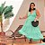 Vestido Alça Farm Verde Água Plus Size - Imagem 1