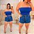Top Faixa Lupita Azul Royal Plus Size - Imagem 2