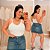 Alcinha Ribana Lavínia Branca Plus Size - Imagem 1