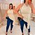 Blusa Assimétrica Lisa Nude Plus Size - Imagem 2