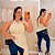Blusa Assimétrica Lisa Nude Plus Size - Imagem 1