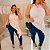 Blusa Assimétrica Lisa Rosa Plus Size - Imagem 2