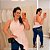 Blusa Assimétrica Lisa Rosa Plus Size - Imagem 1