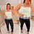 Blusa Alcinha Trop Off Estampa Preta e Azul Plus Size - Imagem 2
