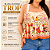 Blusa Alcinha Trop Off Estampa Preta e Azul Plus Size - Imagem 4