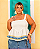 Blusa Alcinha Trop Off Estampa Azul e Amarela Plus Size - Imagem 5