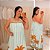 Vestido Santorini Listra Azul Estampado Plus Size - Imagem 1