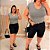 T shirt Básica Gola V Eloá Cinza Plus Size - Imagem 2