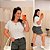 Blusa Manga Laise Branca Plus Size - Imagem 1
