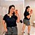 Blusa Manga Laise Preta Plus Size - Imagem 1