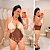 Maiô Lide Marrom e Branco Plus Size - Imagem 1