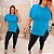 Blusa Vest Legging Botões Turquesa Plus Size - Imagem 2