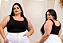 Blusa Regata Suplex Mariana Preta Plus Size - Imagem 3
