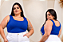 Blusa Regata Suplex Mariana Azul Plus Size - Imagem 3