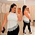 Blusa Assimétrica Renda Branca Plus Size - Imagem 1