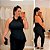 Blusa Assimétrica Renda Preta Plus Size - Imagem 1