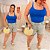 Cropped Suplex Alcinha Azul Royal Plus Size - Imagem 2