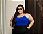 Cropped Suplex Alcinha Azul Royal Plus Size - Imagem 3