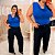 Blusa Gola Boba Jasmine Azul Plus Size - Imagem 2