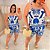 Conjunto Antonela Estampado Azul Plus Size - Imagem 2