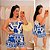 Conjunto Antonela Estampado Azul Plus Size - Imagem 1