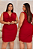 Vestido Gola Boba Vermelho Plus Size - Imagem 4