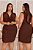 Vestido Gola Boba Marrom Plus Size - Imagem 4