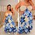 Vestido Capri Estampa Floral Azul Plus Size - Imagem 2