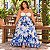 Vestido Capri Estampa Floral Azul Plus Size - Imagem 3