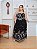 Vestido Celeste Preto Estampado Plus Size - Imagem 1