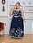 Vestido Celeste Azul Estampado Plus Size - Imagem 1
