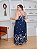 Vestido Celeste Azul Estampado Plus Size - Imagem 3