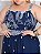 Vestido Celeste Azul Estampado Plus Size - Imagem 2
