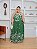 Vestido Celeste Verde Estampado Plus Size - Imagem 1