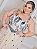 Vestido Celeste Bege Estampado Plus Size - Imagem 2
