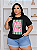 T shirt Estampa More Amore Preta Plus Size - Imagem 1