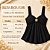 Blusa Bata Flor Preta Plus Size - Imagem 5