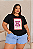 T shirt Estampa Chaotic Preta Plus Size - Imagem 1