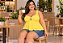 Blusa Bata Flor Amarela Plus Size - Imagem 3