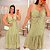 Vestido Longo Sabrina Verde Floral Plus Size - Imagem 2