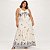 Vestido Longo Sabrina Branco Floral Plus Size - Imagem 3