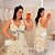 Vestido Longo Sabrina Branco Floral Plus Size - Imagem 1