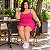 Vestido Básico Alcinha Luiza Pink Plus Size - Imagem 4