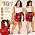 Short Saia Babi Branco Estampa Flor e Caju Plus Size - Imagem 3