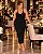 Vestido Cruzado Modal Preto Plus Size - Imagem 1
